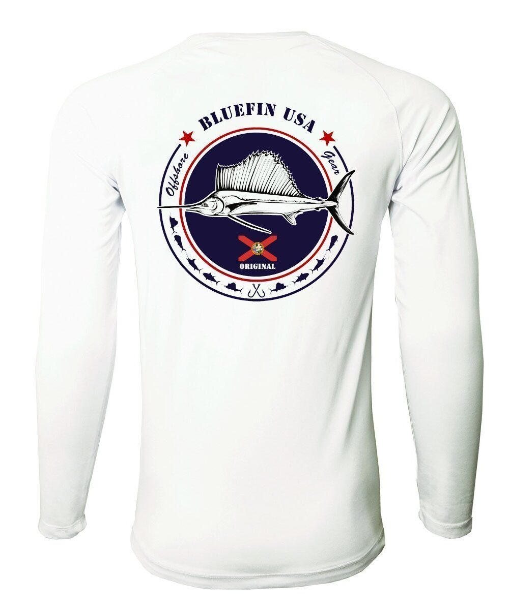 Second Skin Rashguard Sailfish on Blue FL003